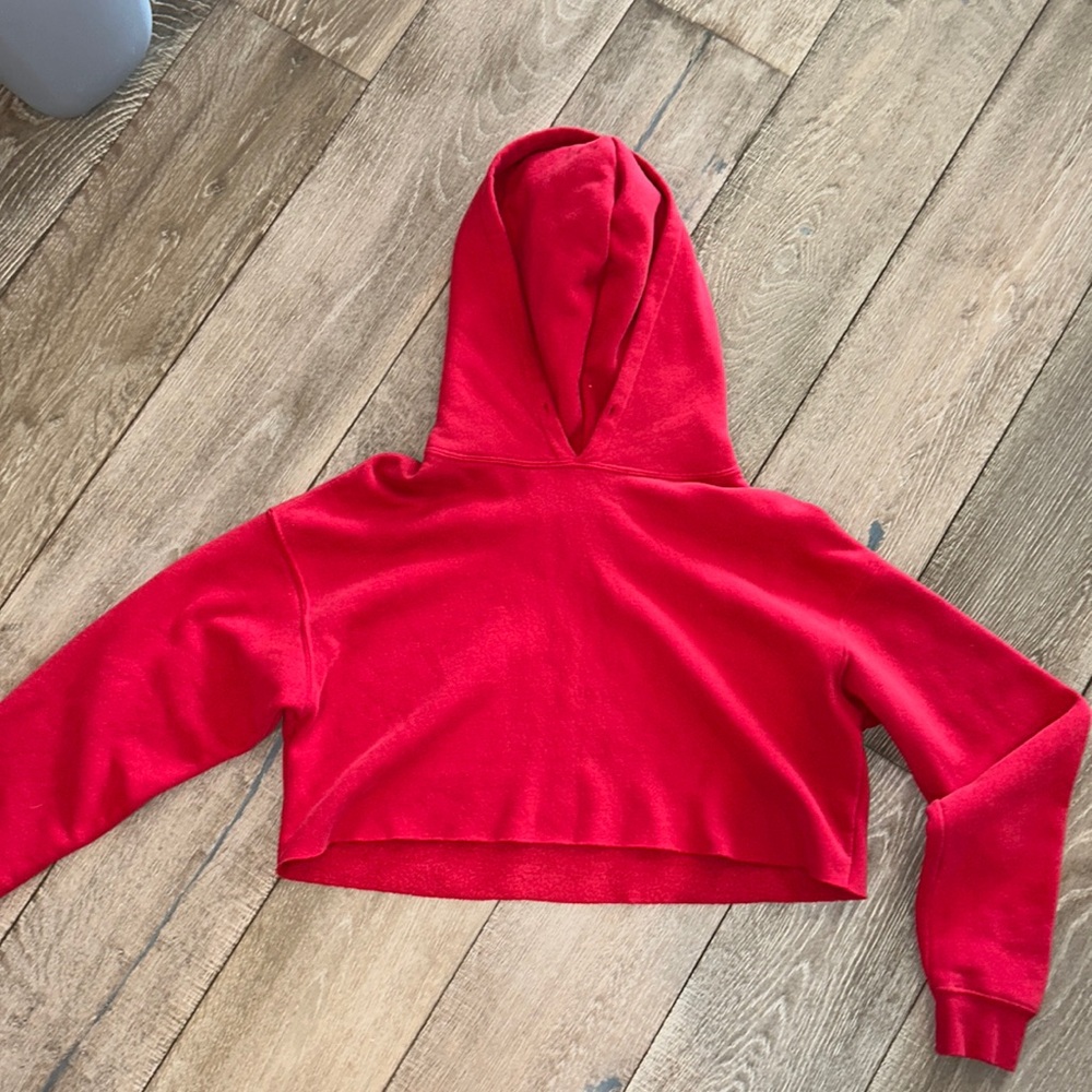 Urban Outfitters Red Cropped Hoodie